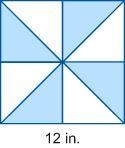 Brittney sewed together fabric triangles to make the quilt square shown below. How-example-1