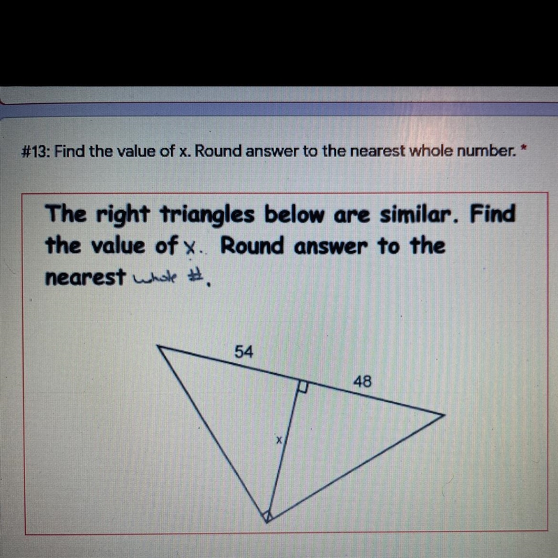 Find the value of x: (round the answer to the nearest whole number)-example-1