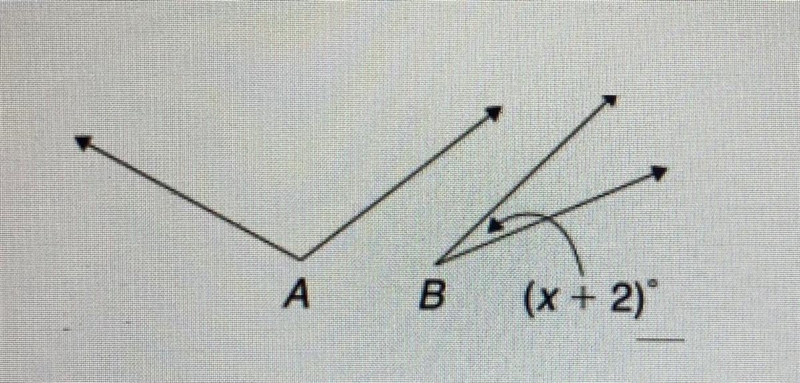 Angle A is three times the size of angle B. The sum of the angle measures is 128 degrees-example-1