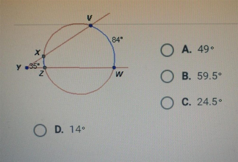 What is the measure of arc XZ?​-example-1