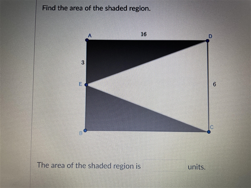 Help pls!!! find the area of the shaded region. pls don’t send those links i don’t-example-1