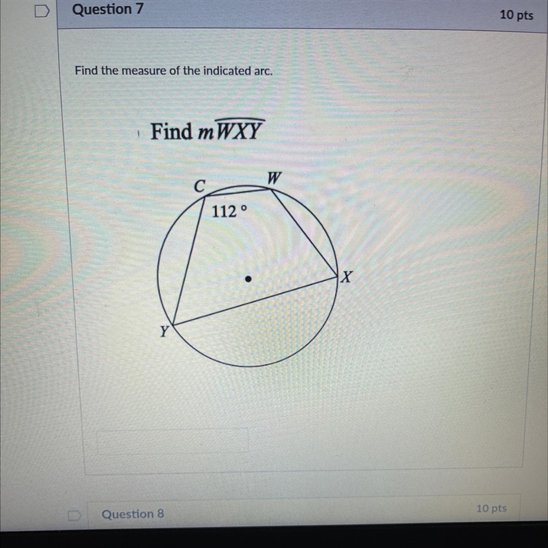 Find the measure of the indicator arc-example-1