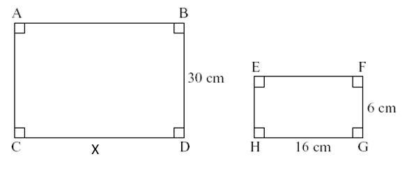 The rectangles are similar. What is the value of x?-example-1