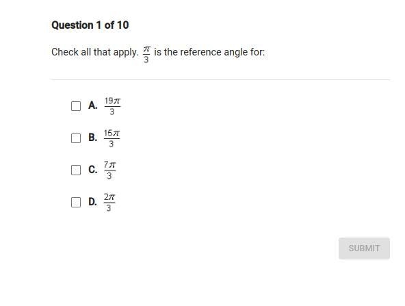 HELP!! pie/3 is the reference angle for:-example-1