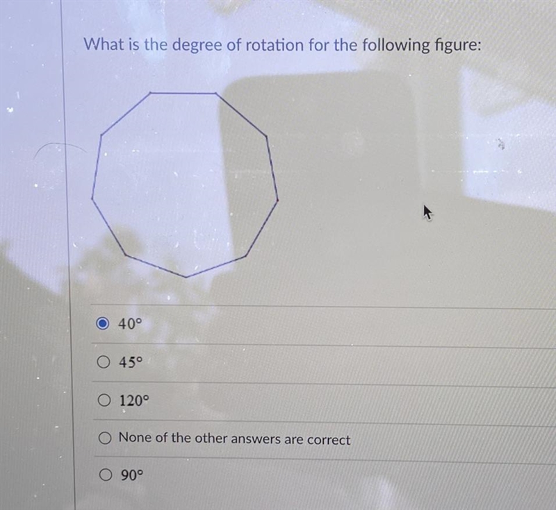 What is the degree of rotation for the following figure-example-1