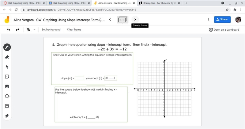 Help me pls. Graphing Using Slope. Look at the pictures-example-3