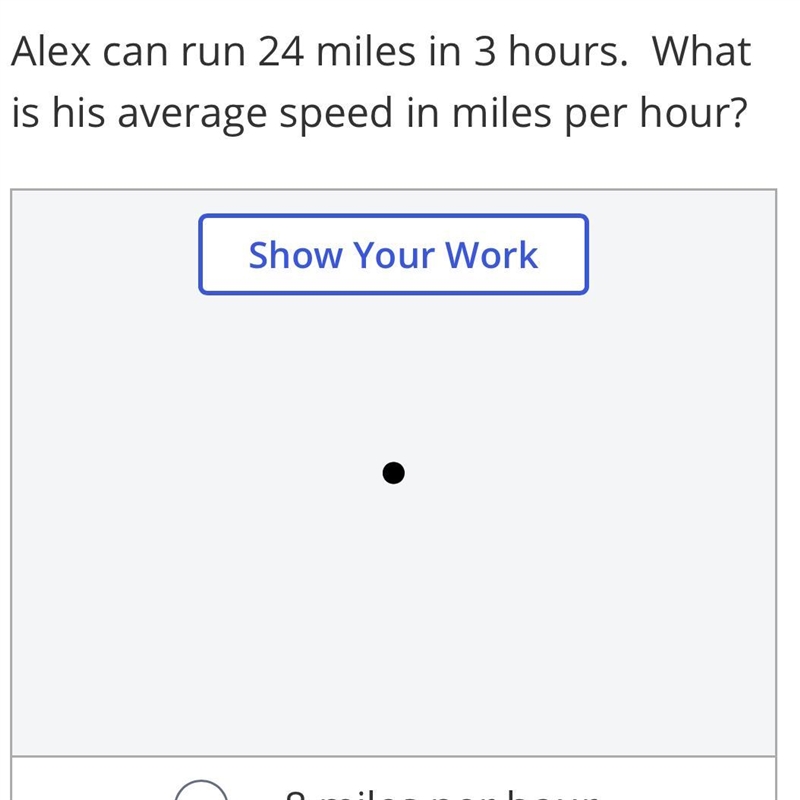 8 miles?per hour 2 miles per hour? 6 miles per hour ? Or 1/8 miles per hour?-example-1