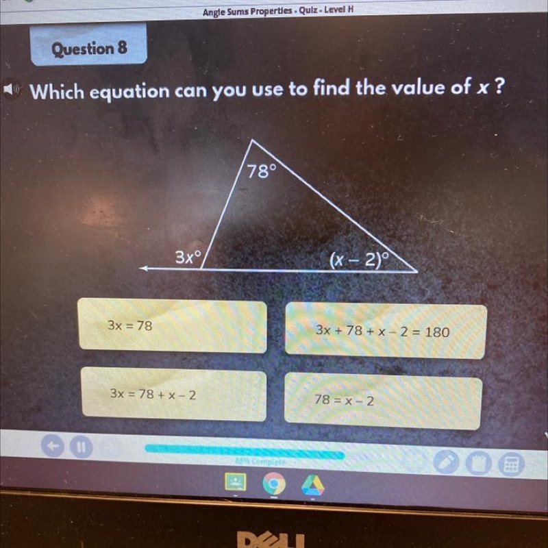 Which equation can you use to find the value of x?-example-1