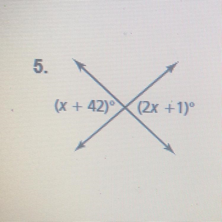 Tell whether the angles are adjacent or vertical. Then find the value of x.-example-1