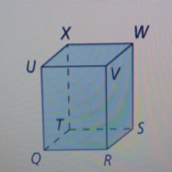 Are points Q, R, X, & W non-coplanar? Explain.​-example-1