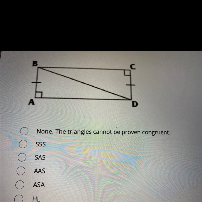 Which postulate, if any can be used to prove the triangles congruent-example-1