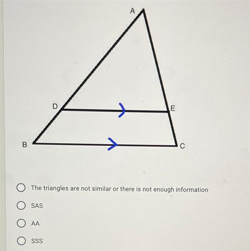 Are the two triangles similar. If so, State how-example-1