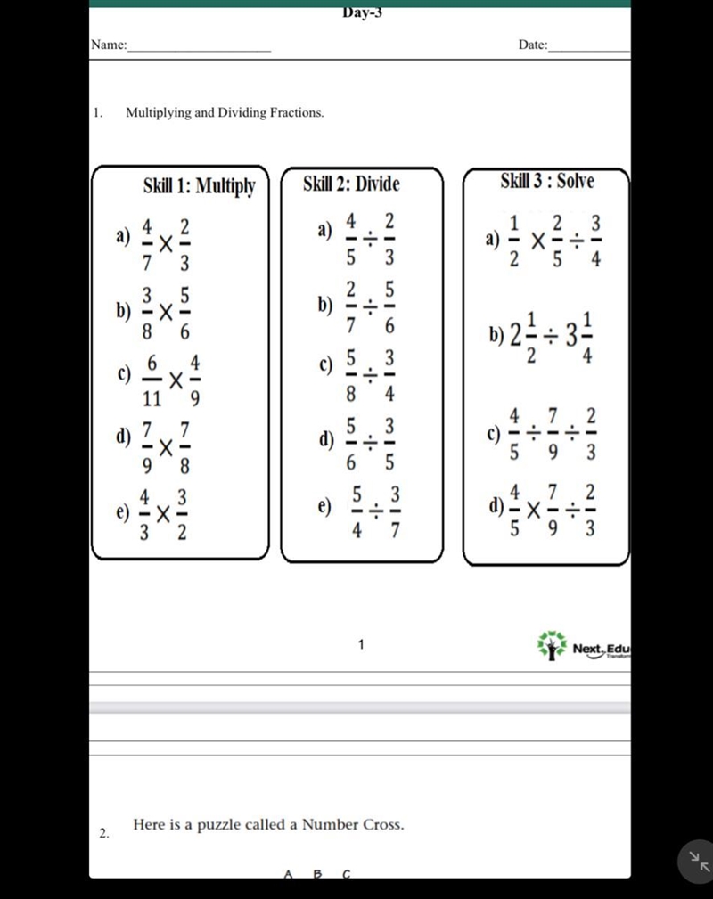 ⁴⁄₇ × ²⁄₃ Click the picture so that you can see the whole question-example-1