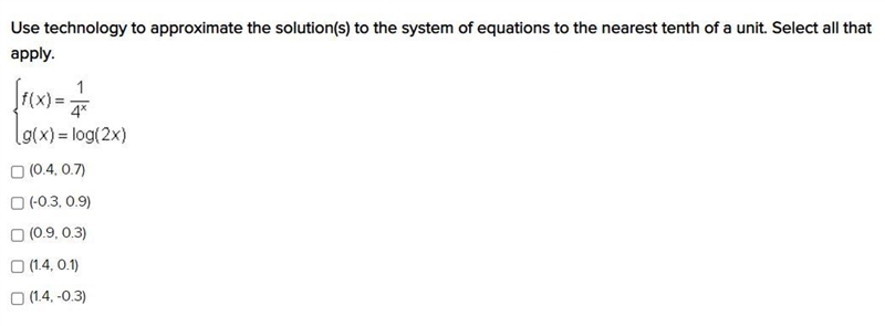 !!! 25 POINTS HELP PLS Use technology to approximate the solution(s) to the system-example-1