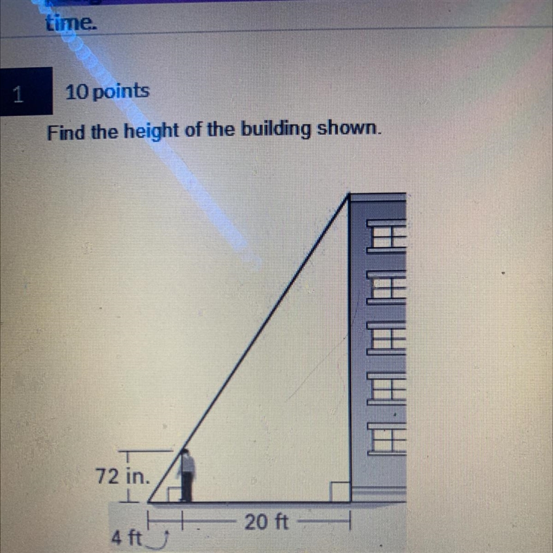 Find the height of the building shown.-example-1