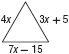 What are the lengths of the sides of this equilateral triangle? answer choices 20, 2.5, 15, 5-example-1