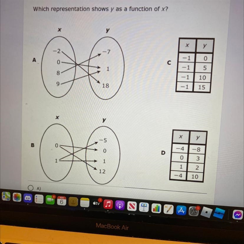 Which representation shows y as a function of x?-example-1