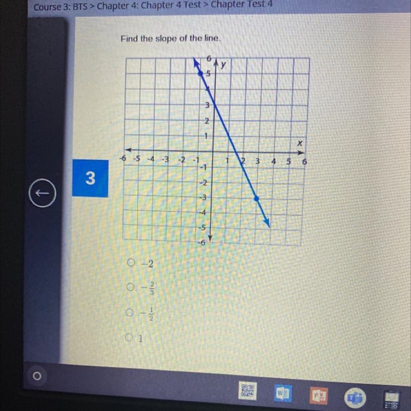 Find the slope of the line-example-1