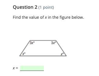 Find the value of x in the figure below.-example-1