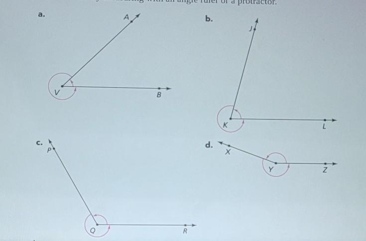 PLEASE HELP ME...DUE IN 10 MINUTES Estimate the measure of each angle a-d​-example-1