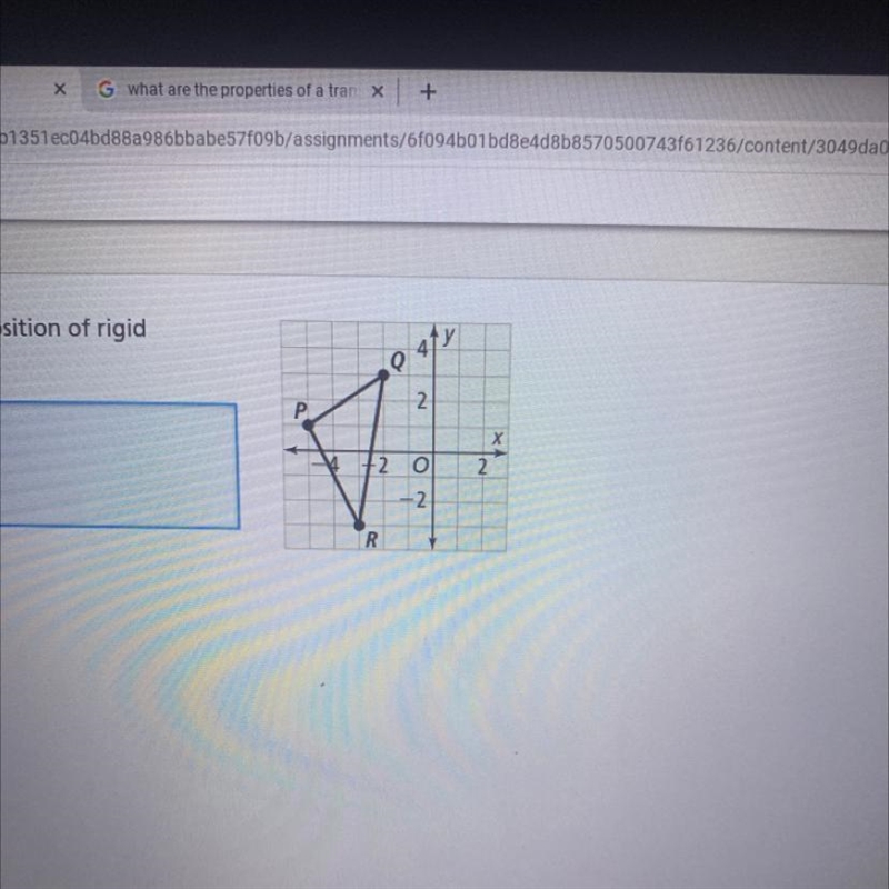 Write an example of a composition of rigid motions for APQR.-example-1