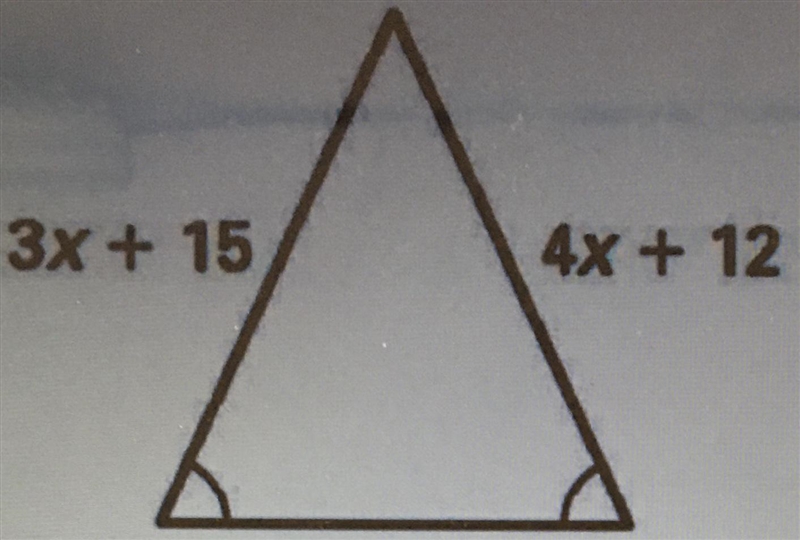 Find the value of x. A. 0 B. 3 C.4 D. 12.-example-1