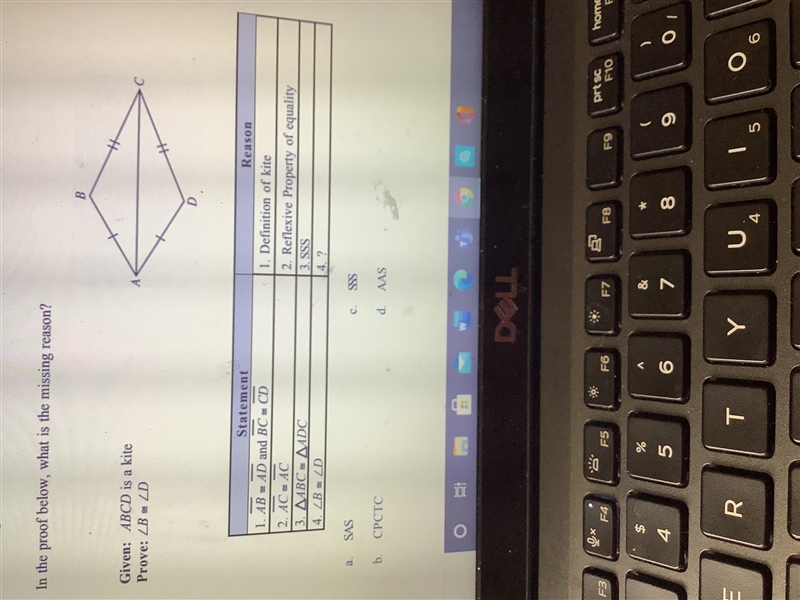 In the proof below, what is the missing reason?-example-1