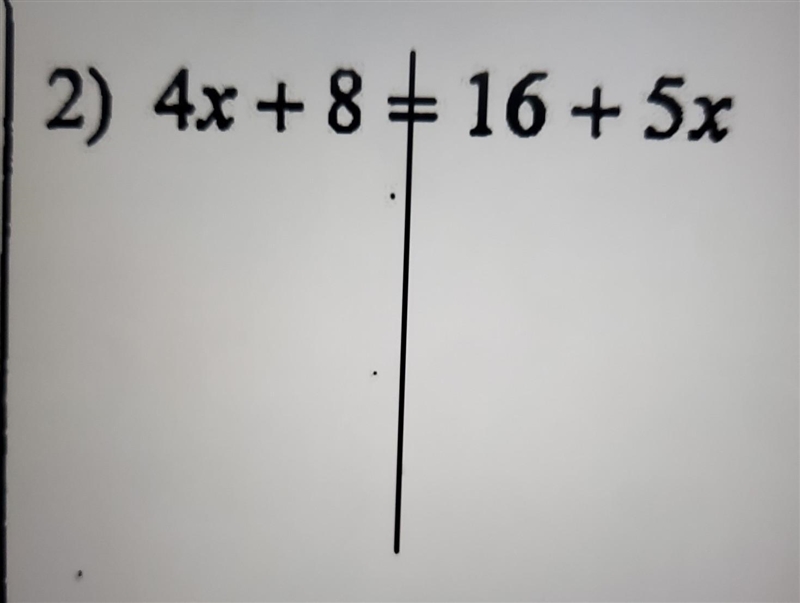 I need to simplify each side of the equation, THEN solve each equation.​-example-1