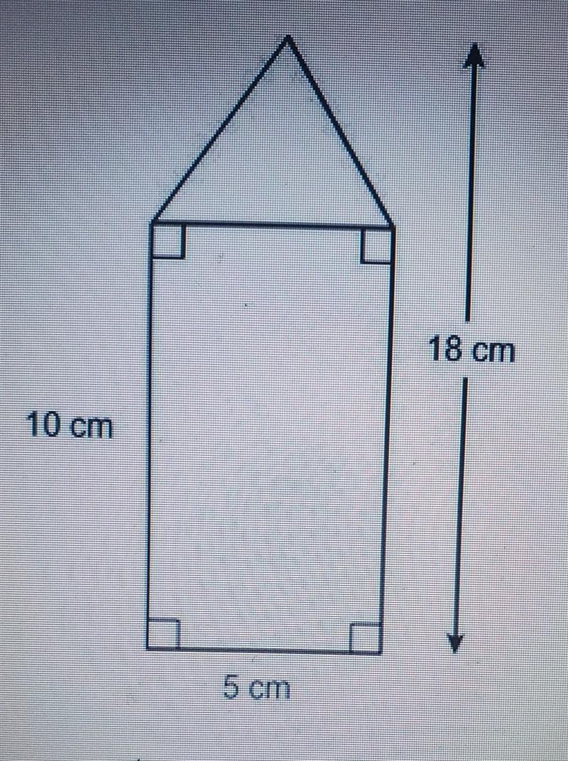 What is the area of the figure? ○ 45 cm² ○50 cm² ○70 cm² ○90 cm²​-example-1