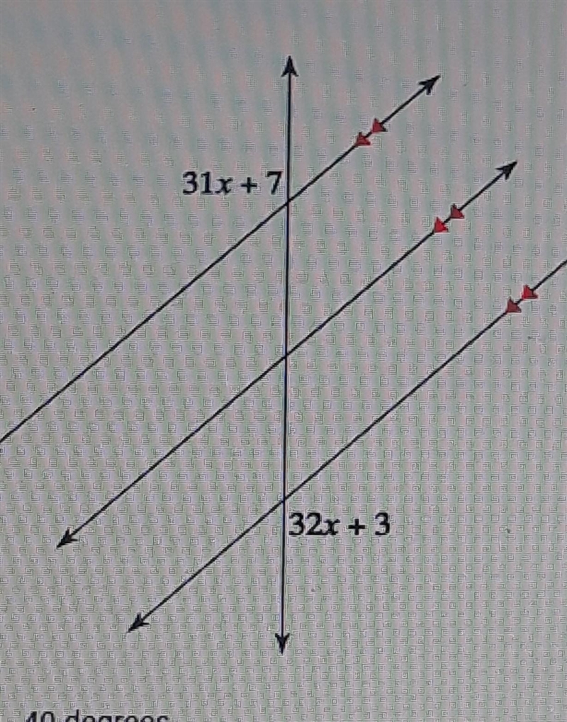 Find the measure of the angle indicated in bold.* a. 40 degrees b. 109 degrees c. 54 degrees-example-1