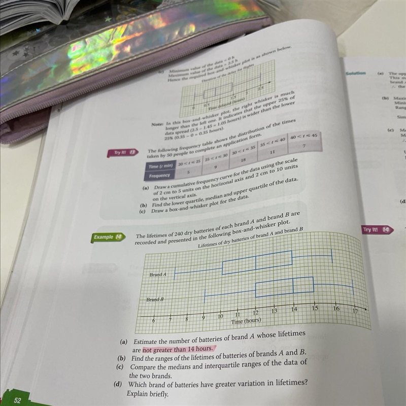 Hello, I’m not sure why do I have to use the interquartile range for (d)-example-1