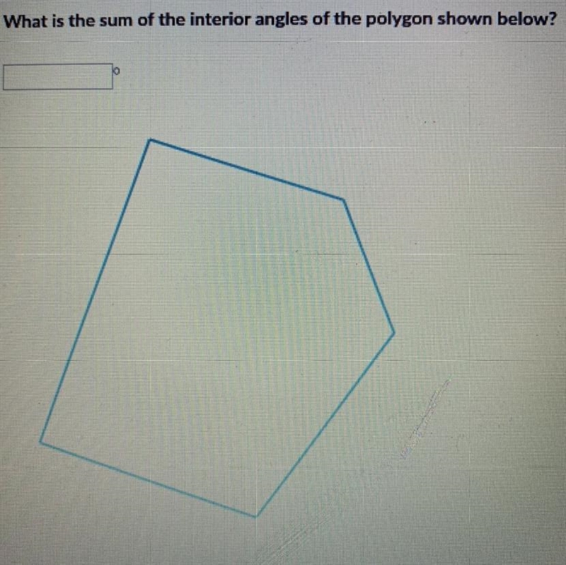 What is the sum of the interior angles of the polygon shown below?-example-1