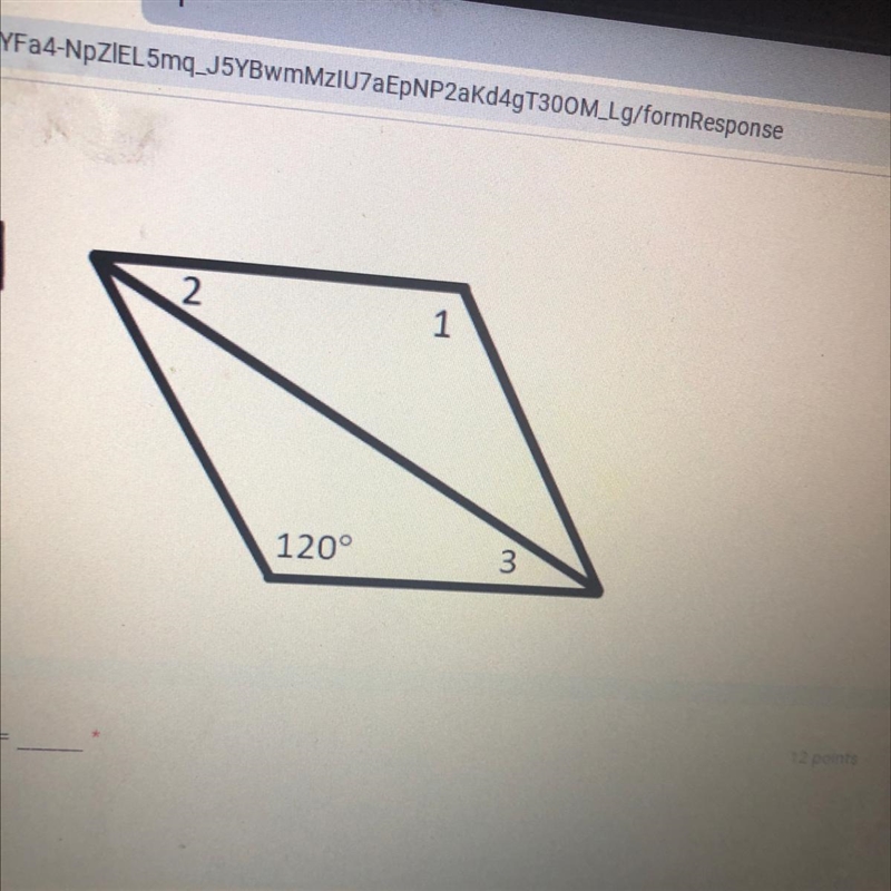 Find the measures of the numbered angles in each rhombus-example-1