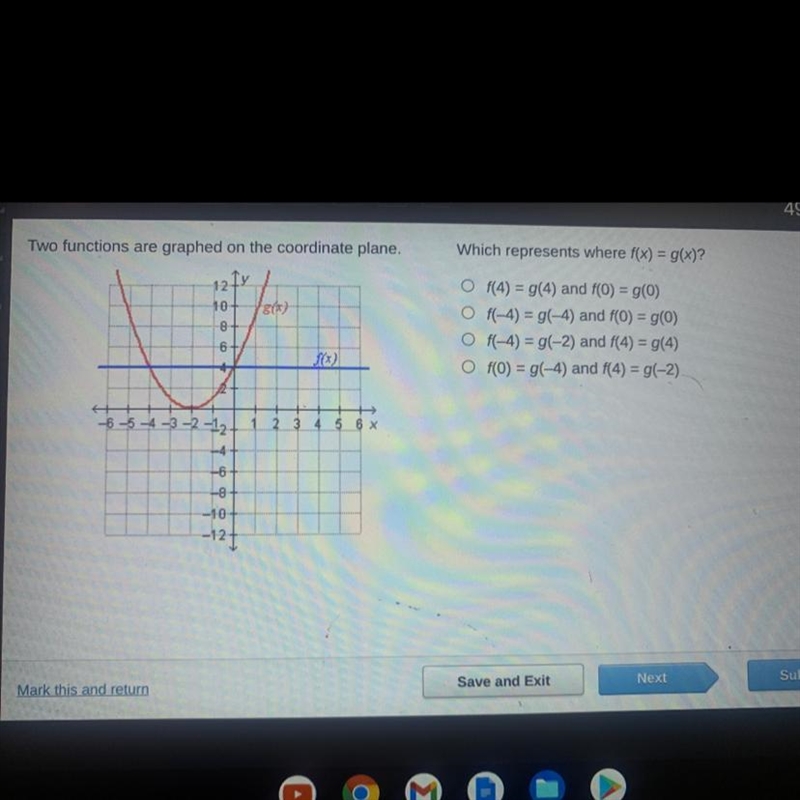 Which represents f(x)=g-example-1