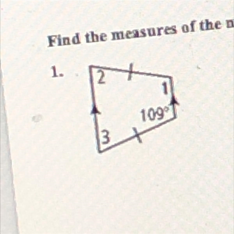 SOMEBODY BRO PLEASE HELP ME OUT. Find the measures of the numbered angles in each-example-1