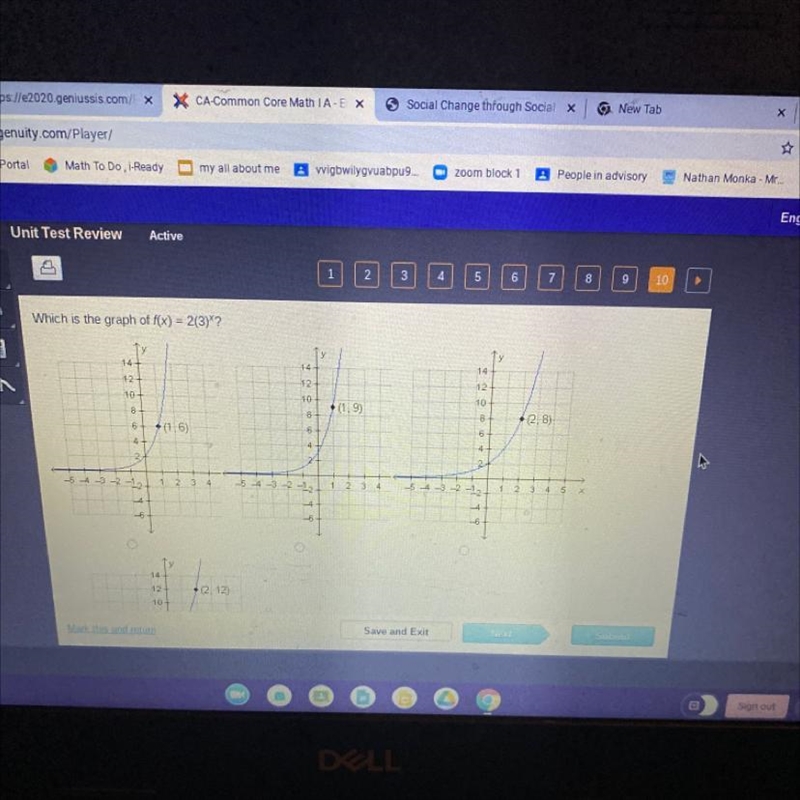 Which is the graph of f(x) = 2(3)*?-example-1