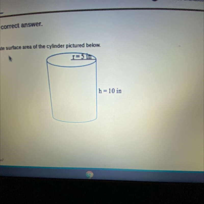 Find the approximate surface area of the cylinder pictured below-example-1