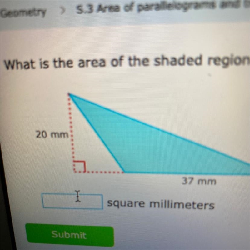 Please help quick what is the area of the shaded region-example-1