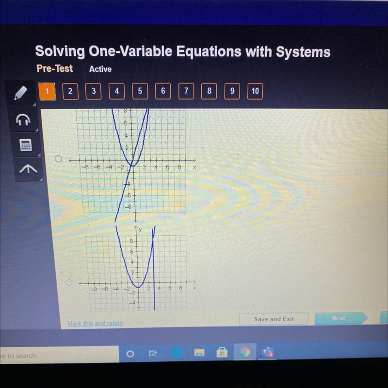 Which graph can be used to find the solution(s) to x2 – 1 = 3?-example-1