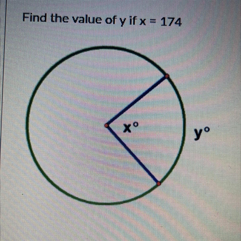 Find the value of y if x = 174-example-1