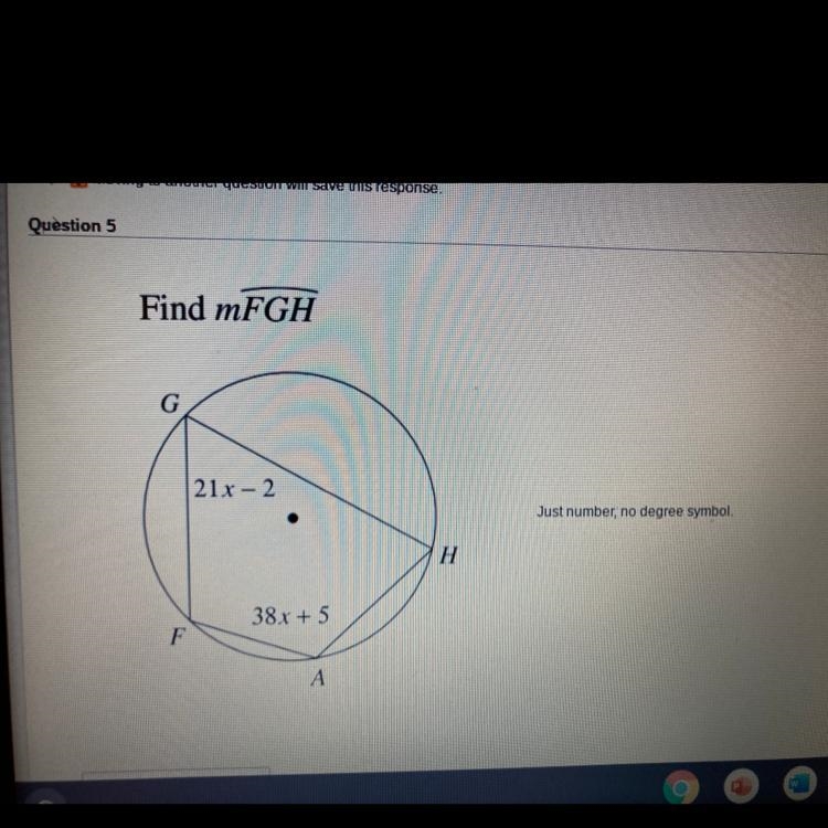 Find measure FGH circles unit-example-1