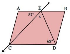 In the following diagram, parallelogram ABCD contains triangle CED. Line CE and line-example-1