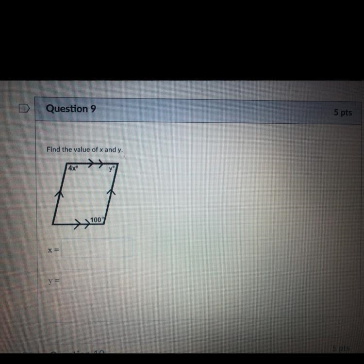 Help pls!! Find the value of x and y-example-1