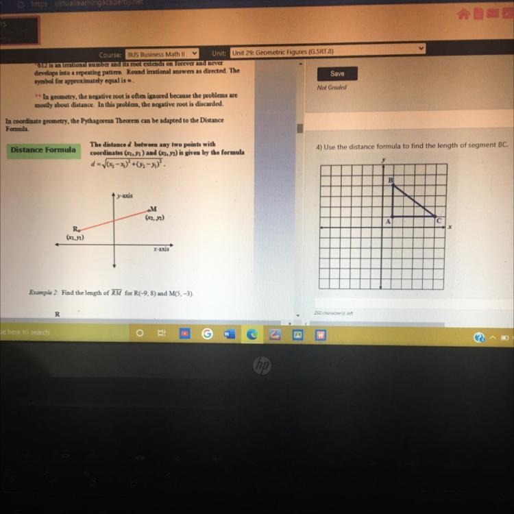 4) Use the distance formula to find the length of segment BC.-example-1