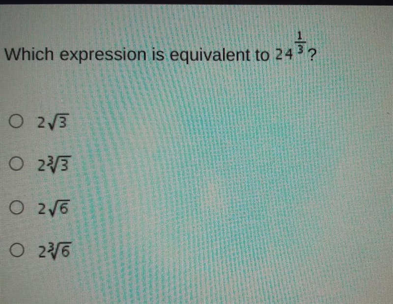 Which expression is equivalent to 24 1/3? ​-example-1