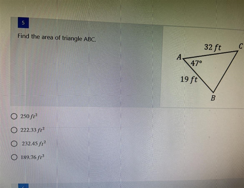 Find the area of triangle ABC.-example-1