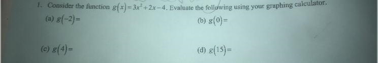 Algebra 1 exploring functions using a graphing calculator-example-1