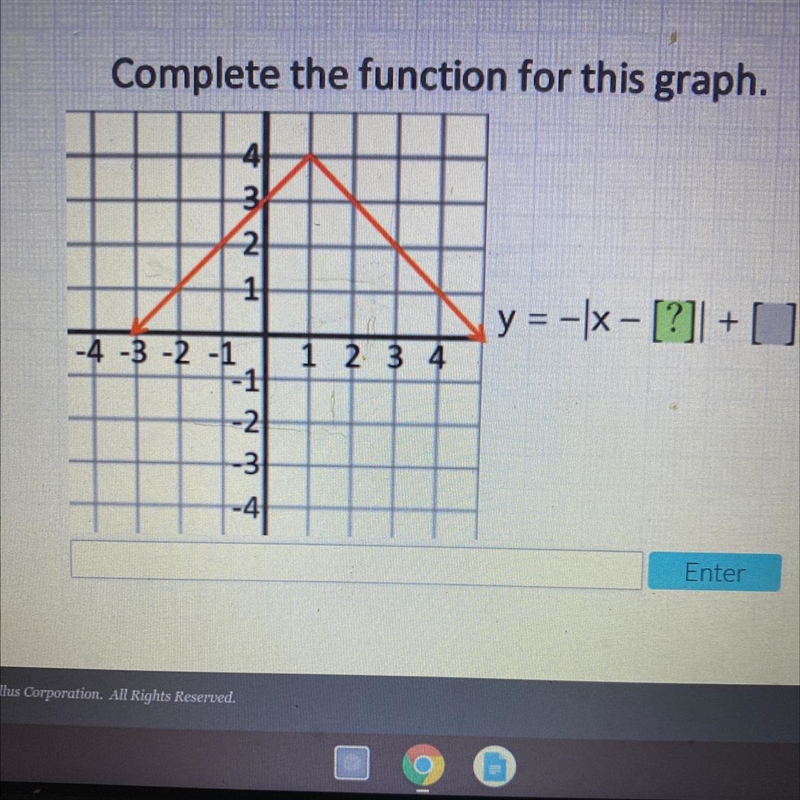 Complete the function for this graph.-example-1