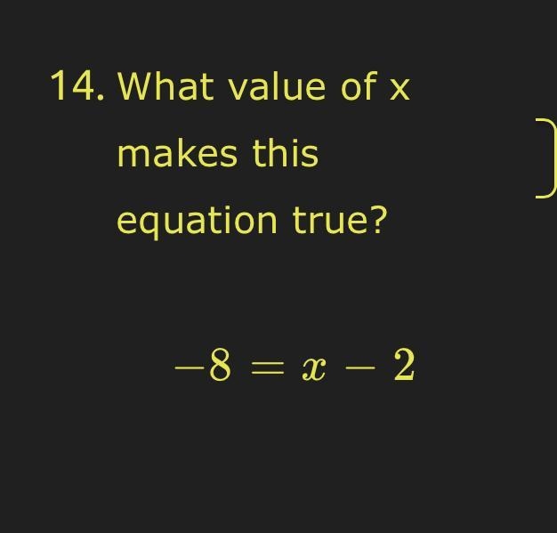 What value of x makes this equation true?-example-1