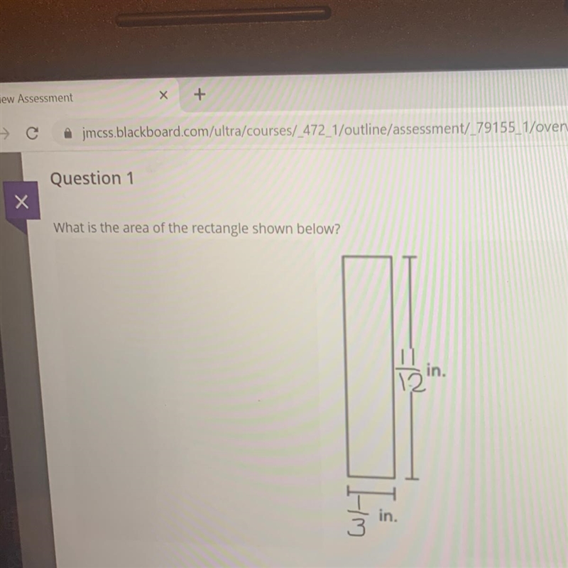 What is the area of the rectangle shown?-example-1